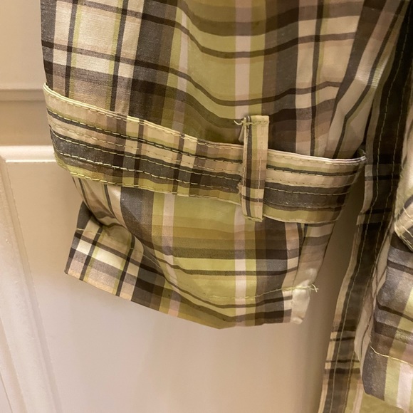 JouJou beautiful plaid, top stitch, belt for slimming, double breasted - Picture 10 of 10